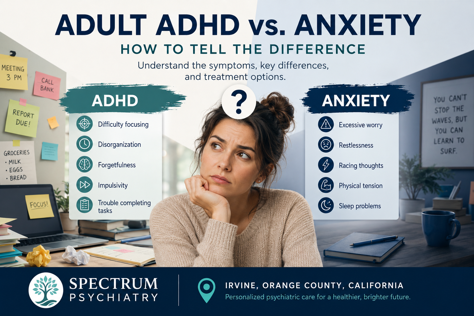 Adult ADHD vs. Anxiety: How to Tell the Difference