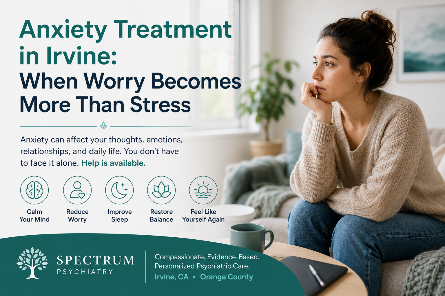 Anxiety Treatment in Irvine: When Worry Becomes More Than Stress