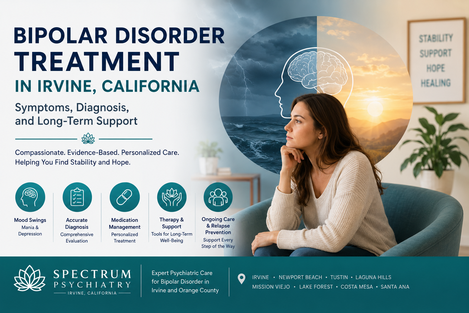 Bipolar Disorder Treatment in Irvine, California: Symptoms, Diagnosis, and Long-Term Support