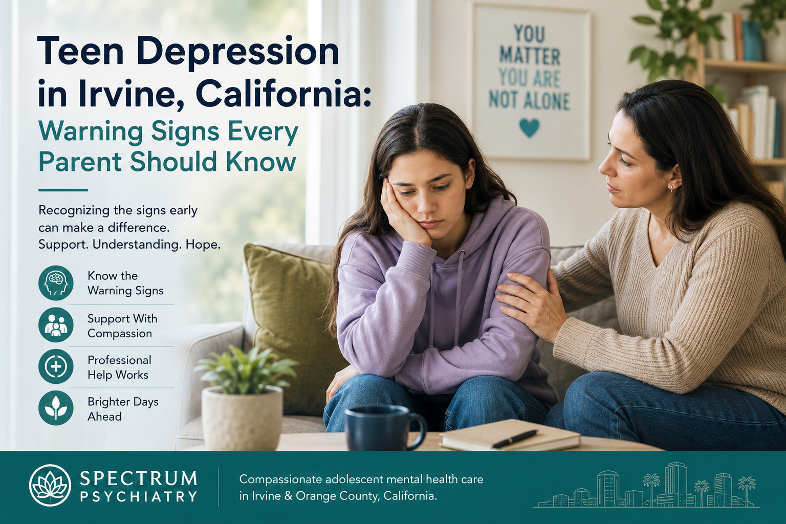 Teen depression warning signs in Irvine California